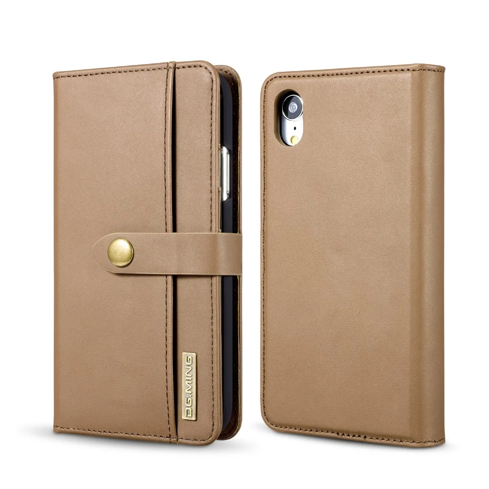 For Coque iPhone XR Case 2 in 1 Detachable PU Leather