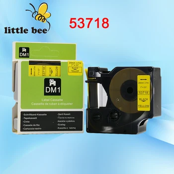 

1pcs 24mm Black on Yellow 53718 compatible label tapes for dymo label printers