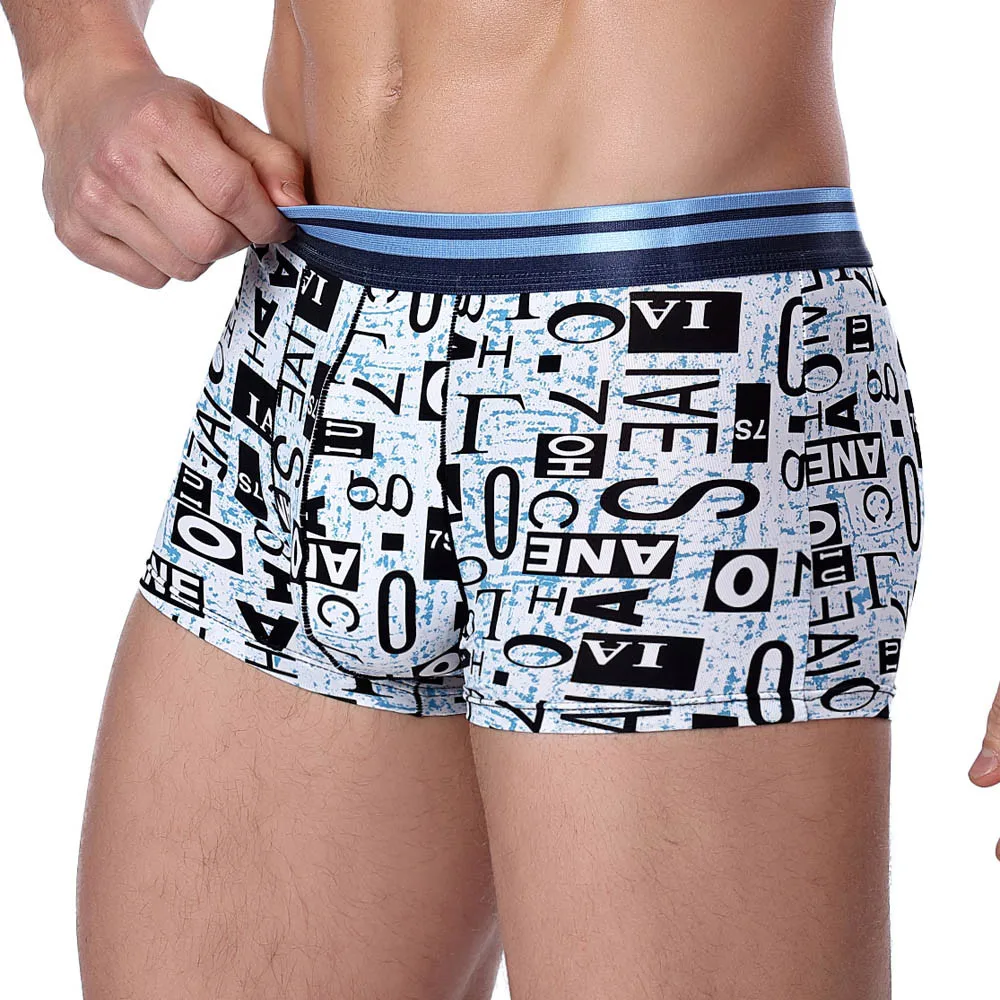 2017 Модные мужские трусы боксеры с принтом нижнее белье шорты XXXL|men boxer print|mens underwear