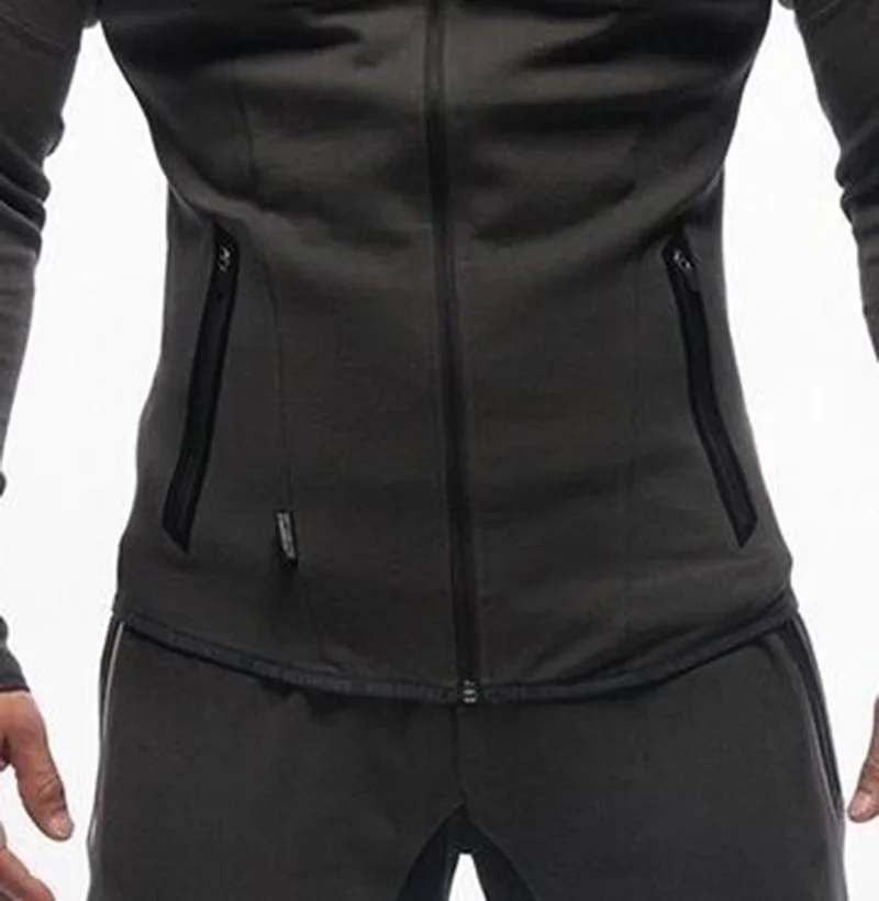 2019 Лидер продаж Для мужчин s толстовки Повседневное свитшоты на молнии Slim fit