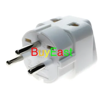 

2 X ISRAEL Travel Adapter 2 Way Outlet Power Plug Change US/EU/AU/UK.... to Israeli 3 Pin Grounded Adaptor WT 10A 250V