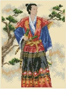 

Gold Collection Popular Counted Cross Stitch Kit The Samurai Warrior Hero Man with Sword dim 6813
