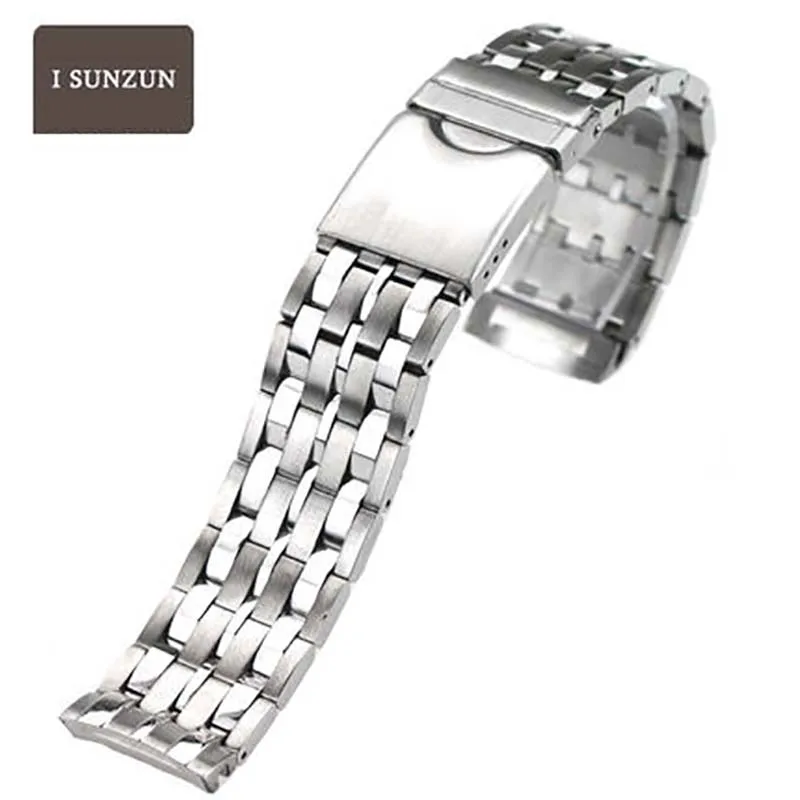 

ISUNZUN Women And Men Stainless Steel Watchbands For Tissot T008 PRC100 T22 Metal Bracelet 17/20mm Width Durable Watch Straps