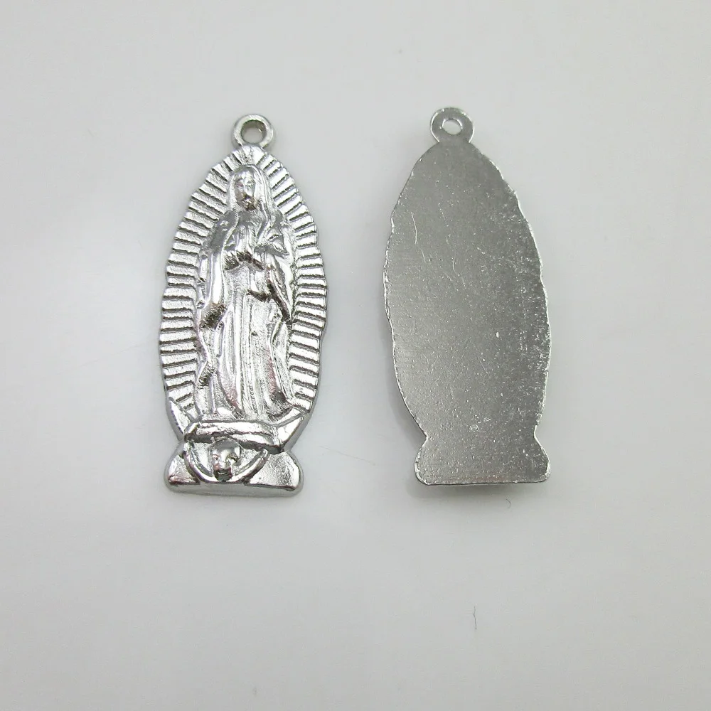 

100pcs of 1 Inch Catholic Our Lady of Guadalupe Medal Blessed Virgin Mary Rosary Pendant