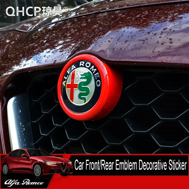 QHCP ABS 3 цвета Автомобильная передняя/Задняя эмблема декоративная наклейка на
