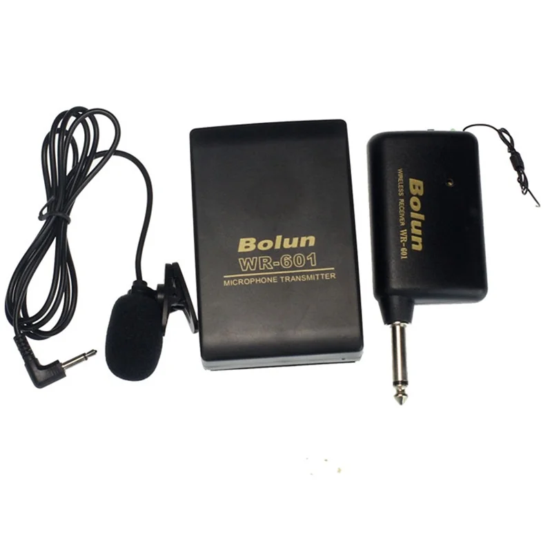 

new Top sale Wireless FM Transmitter Receiver Lavalier Lapel Clip Mic System Wireless mini Microphone Effective distance 20m