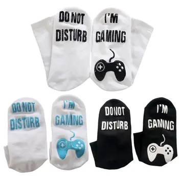 

Women Men Cotton Skateboard Hip Hop Long Ankle Socks Funny Anti Slip Letters New