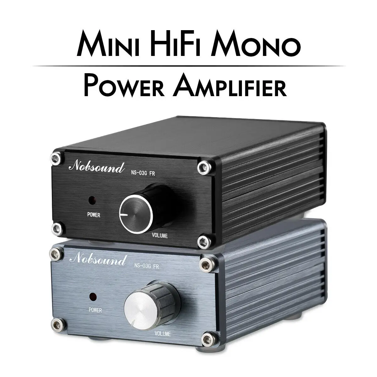 

100W Digital Power Amplifier Mono Channel Audio Mini Amp Black / Gray