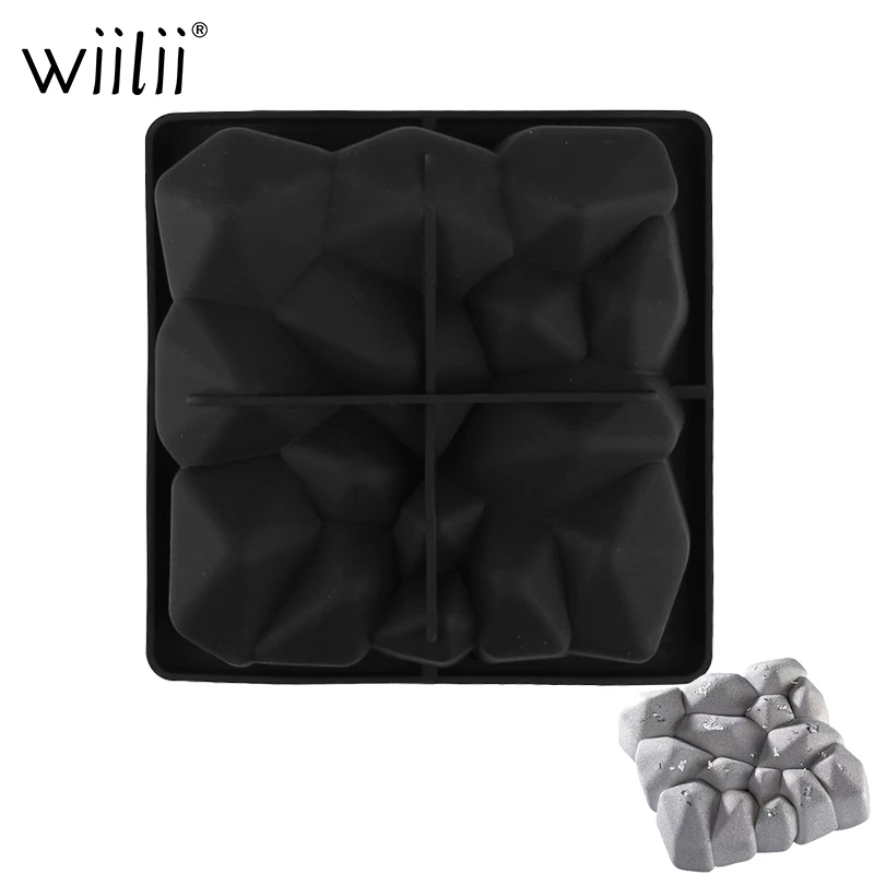 

Square Stone Shape Silicone Cake Pan For Sponge Chiffon Bread Bakeware 3D Mousse Dessert Baking Tray Cake Decorating Mold