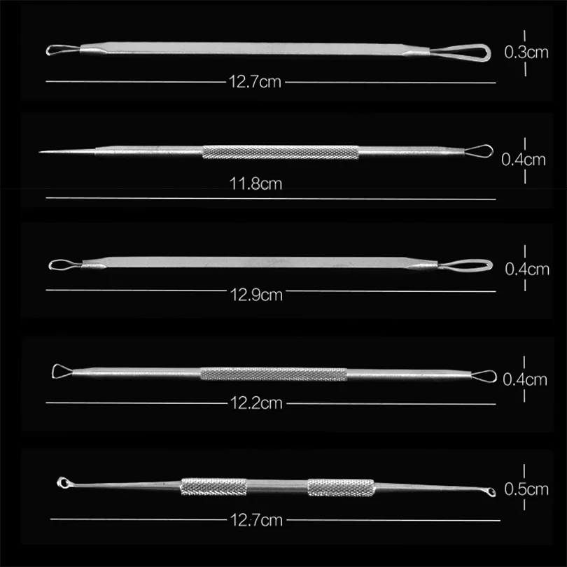 Brainbow 5 шт./упак. акне иглы Наборы Нержавеющая сталь удаления угрей comedone extractor прыщ удаления Инструменты умывания