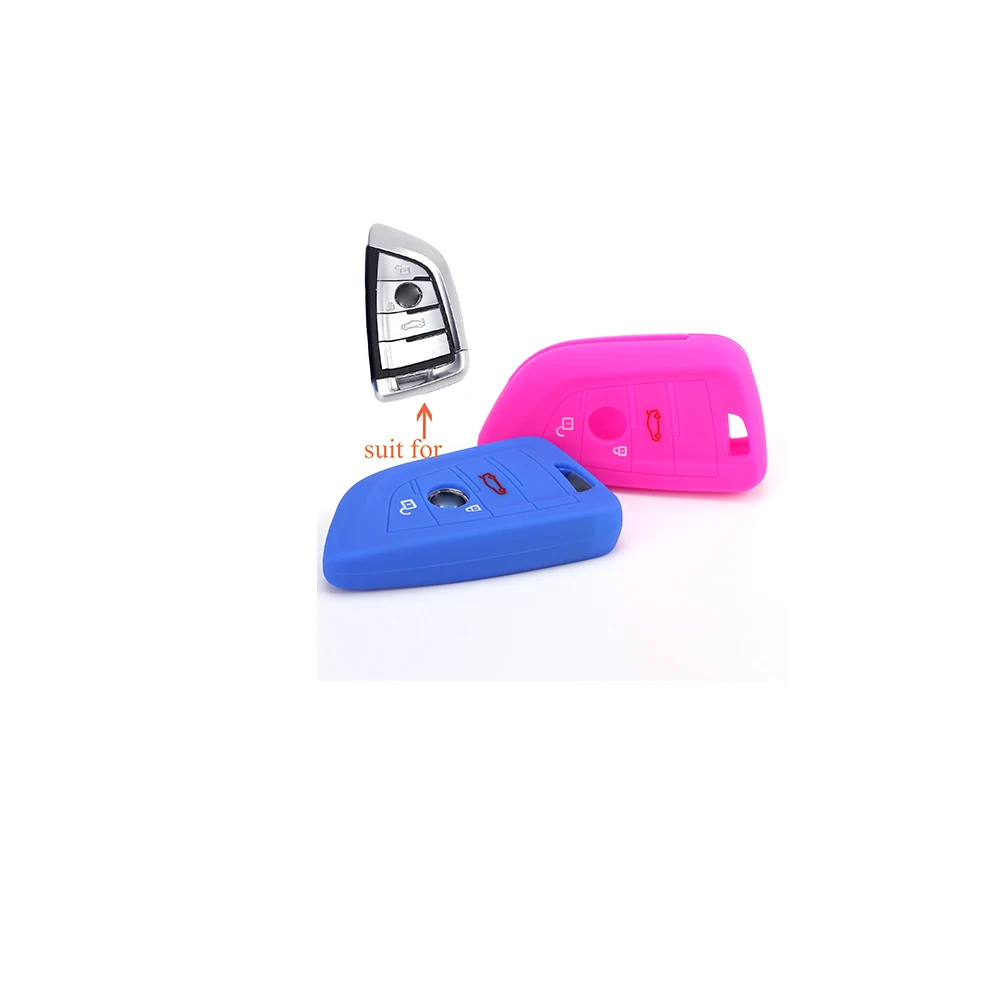 High quality 2019 2 Button Silicone CarRemote Key Fob Shell Cover Case X1 X5 F15 X6 F16 1 5 7 Series 2017 2018 2019newarrival | Автомобили