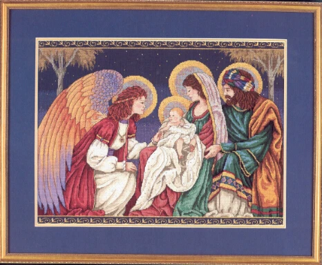 cs-2053 Cross Stitch Kit The Birth of Christ Jesus Religion God Holy Nativity dim 08563