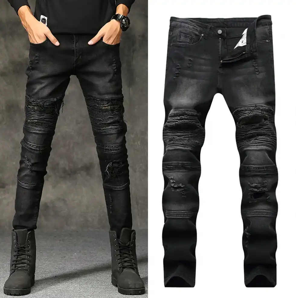 mens jeans with knee patches