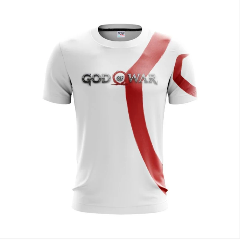 

BIANYILONG 2019 New Summer Casual Short Sleeve Tops&Tees Kratos God Of War (Black) Unisex 3D T-shirt