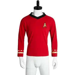Star Trek TOS инженерных Униформа костюм рубашка Хэллоуин Карнавальный Для женщин Для мужчин полный набор