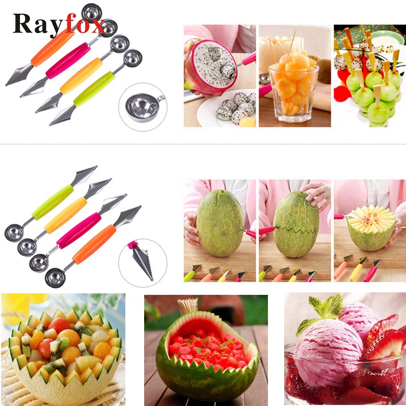 

Kitchen Gadget Stainless Steel Melon Scoops Ice Cream Dig Ball Scoop Spoon Baller Digging Carving Knife Kitchen Accessories Tool