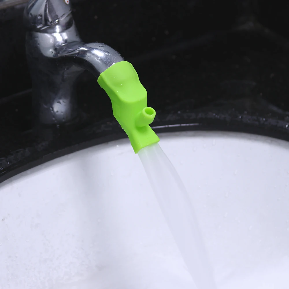 

1 Pcs 7.5*3.5cm Kids Water Reach Faucet Rubber Silicone Faucet Extender Toddler Hand Washing Bathroom Accessorie Kitchen Tools
