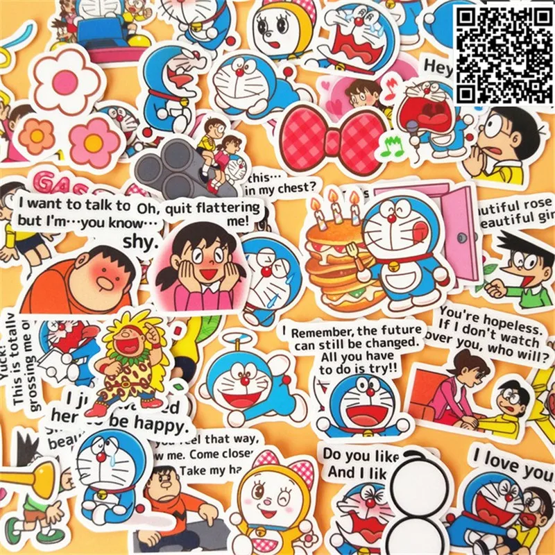 43 шт. бумажные наклейки Doraemon и little boy для багажа скейтборда телефона ноутбука мото велосипеда/наклейки eason/DIY Скрапбукинг