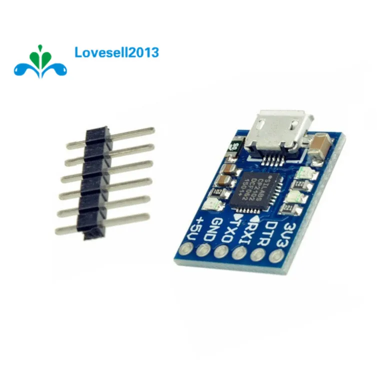 

Free Shipping Micro USB CP2102 USB 2.0 To UART TTL Adapter Module 6Pin Serial Converter STC For Replace FT232 With Pins