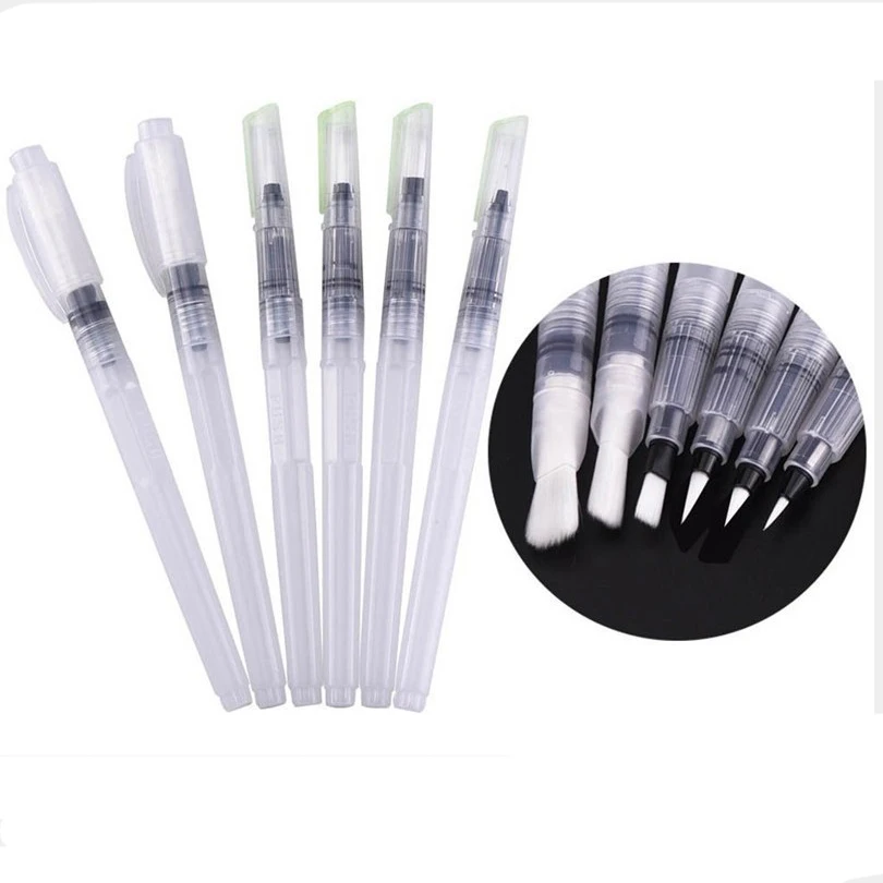

6Pcs Different Shape Drawing Repeated Filling Calligraphy Pen Water coloring pen for calligraphy brush pen