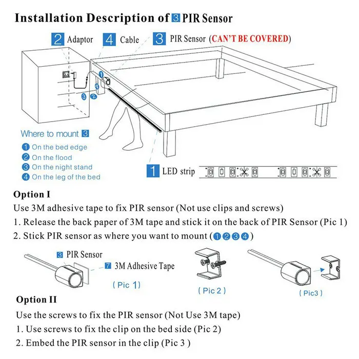 Светодиодный ночник полосы Smart включить выключить fita De led luz водонепроницаемый SMD2835 бандо светодиодный Спальня датчик движения