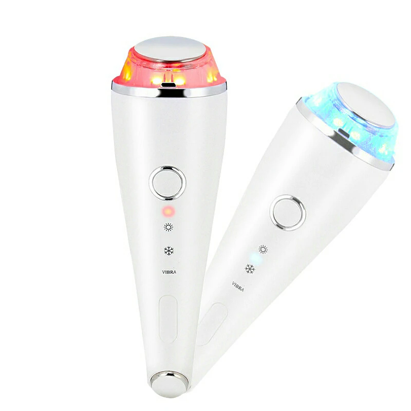 

Hot&Cold Therapy Hammer Ultrasonic Cryotherapy Face Skin Lifting Tightening Massager LED Photon Anti-aging Vibrating Beauty Tool