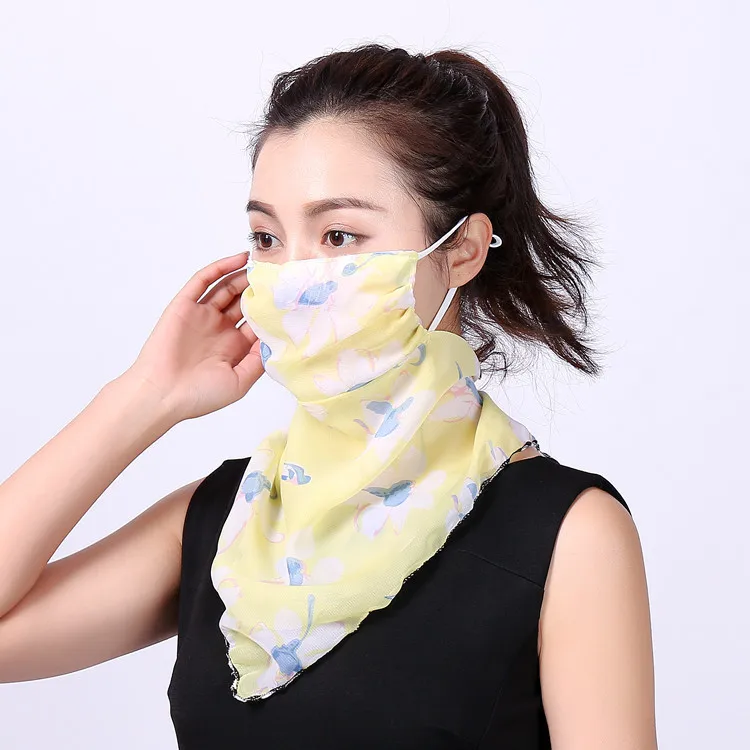 Летняя верхняя ЕЗДА Мода Печать шеи солнцезащитный крем для вождения, от солнца шарф дышащий освежающий шарф маска