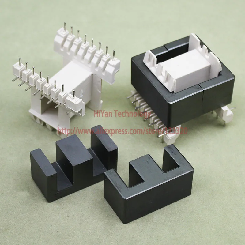 

2sets/lot EE42-20 PC40 Ferrite Magnetic Core and 8 Pins + 8 Pins Side Entry Plastic Bobbin Customize Voltage Transformer
