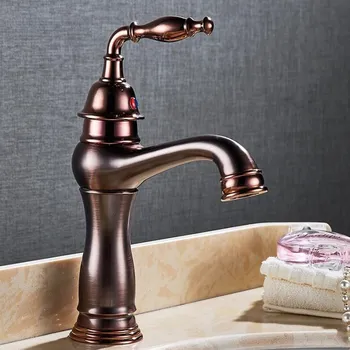 

Basin Faucet Bathroom Mixer Tap Brass Wash basin Faucet Single Handle Single Hole Crane Bathroom Brown ORB finished
