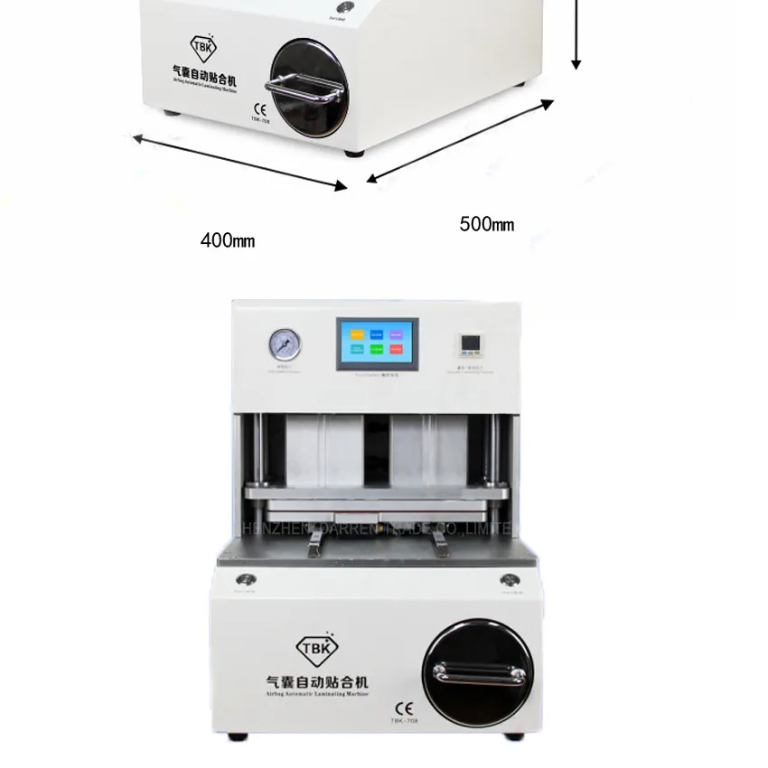 1 шт. новейшая подушка безопасности автомат для ламинирования со встроенным компрессором и вакуумным насосом для экрана менее 12 дюймов
