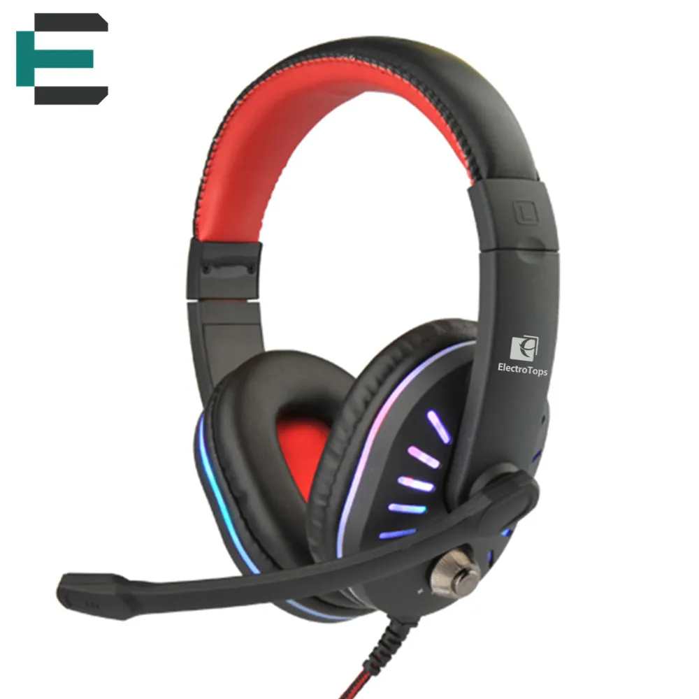 Glowing gaming stereo Headphones Adjustable volume control Over Ear