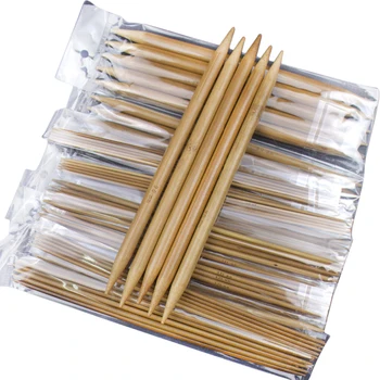 

75pcs Bamboo Crochet Hooks 7.9" 20cm Double Pointed Carbonized Bamboo Knitting Needles Craft Needle Sweater Needle Weave Craft