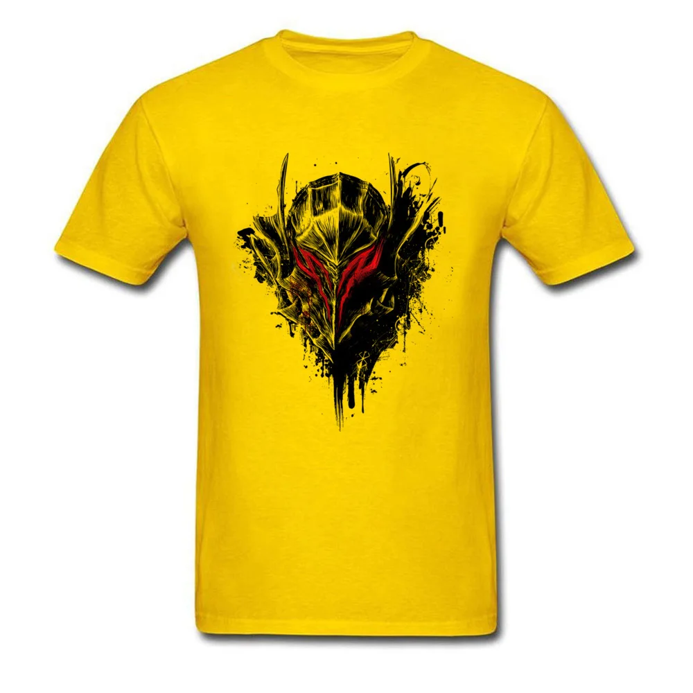 Classic black warrior 5376 Group T Shirts Round Neck All Cotton Men's Tees Short Sleeve Summer Group Tee-Shirt black warrior 5376 yellow