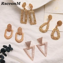 Новая Мода серебряного золотистого цвета скрученный металлический круглый круг серьги для женщин девушек эффектные уличные Панк ювелирные изделия