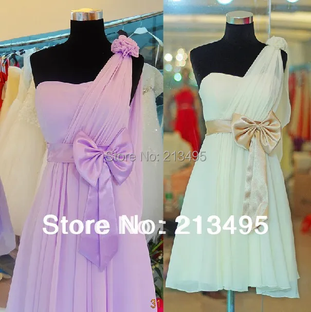 Греческий шифона bridesmaide платье 2016 до колен короткое младший свадьба bridemaid одно
