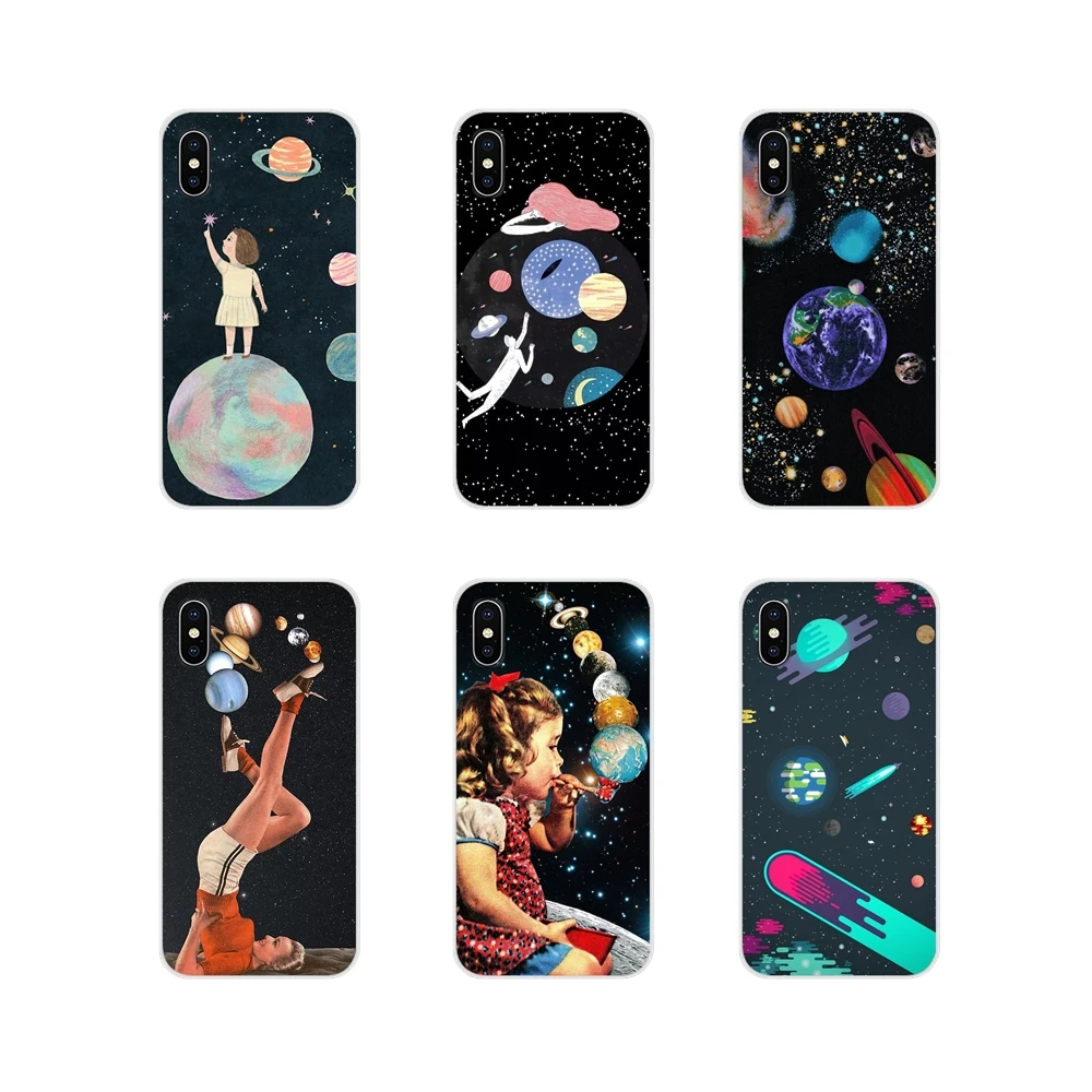 Stars Moon Airship Astronaut Cat For Xiaomi Redmi Note 6A MI8 Pro S2 A2 Lite Se MIx 1 Max 2 3 Oneplus 6T Custom Phone Case | Мобильные