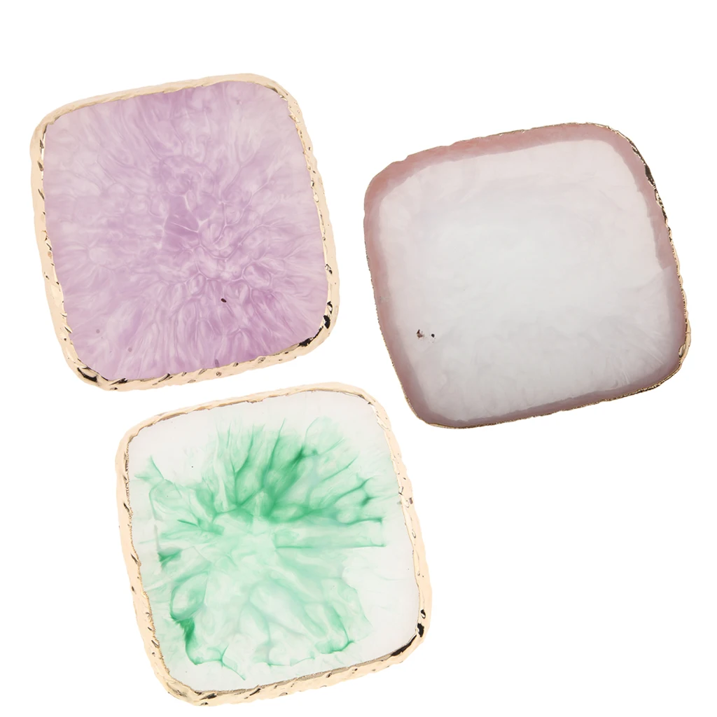 

Fashion Nail Art Palette, Gold Edge Jewelry Display Pad, Color Mixing Plate, Wine Bar Coaster, Bar Tea House Cup Mat
