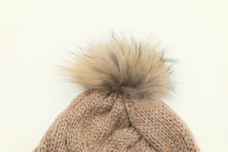 2018 New Winter Double-layer Hats Women Beanie Hat Fashion Thickening Knitted Wool Hand Made Twist Hats for Girls Pom Caps HC08 (9)