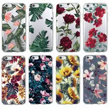 Moda Vintage Floral diseño de rosa de cubierta de teléfono de TPU suave Coque Fundas para iPhone 11 Pro 7 más 7 6S 6 5 5S SE XS.