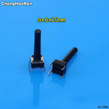 

ChengHaoRan 10PCS 6*6*20mm Tact Switch Tactile Push Button Switch, 4Pin micro switch 6x6x20mm Key switch
