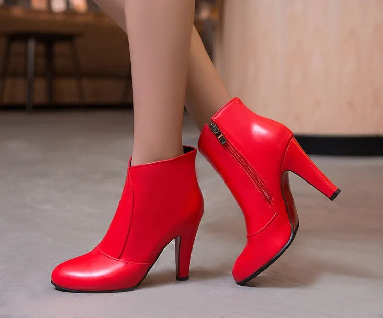 Г. Mujer, зимние ботинки новые женские ботинки с круглым носком и пряжкой, пикантные Ботильоны на каблуке, модная осенне-зимняя обувь Повседневная зимняя обувь на молнии, 622-5