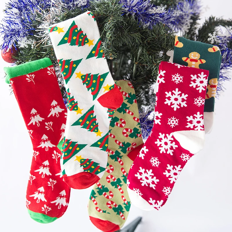 Бренд Bendu новые мужские хлопковые носки Счастливого Рождества счастливые подарочные носки женские Модные Повседневные Дышащие 1 пара