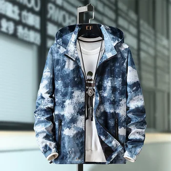 

Mens Casual Camouflage Hoodie Jacket 2019 New Autumn Army Print Clothes Men's Hooded Windbreaker Coat Male Outwear Charge jacket