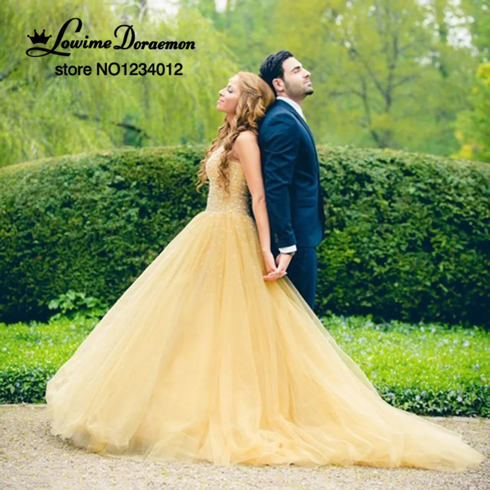 Yellowish Gold African Prom Dresses