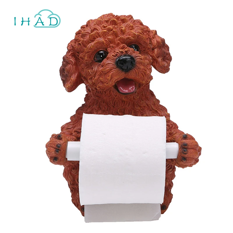 Cute animal tissue box desktop bathroom tissue canister roll paper holder toilet paper organizer
