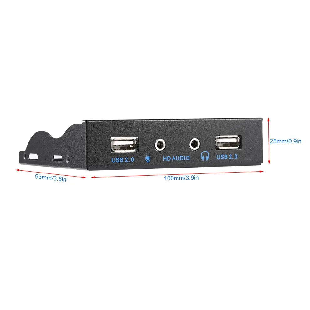 3.5 ''2-USB 2.0 ميناء محوري + HD إخراج الصوت مرن محرك التوسع الجبهة لوحة