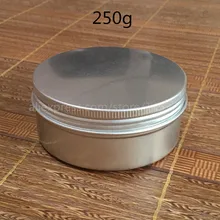 6x250 мл алюминиевый пустой Косметический Горшок банка оловянный контейнер Серебряная коробка, винт крышкой PE