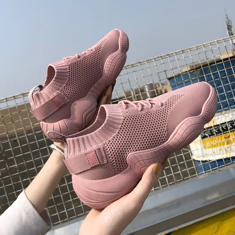 Dropshipping 2019 New Women Sneakers Socks Shoes Slip on  Female Woman Running Walking Shoes Trainers Shoes Chaussure Femme