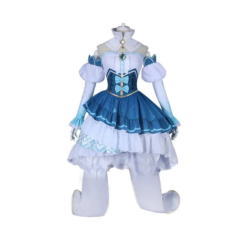 Новинка года; Лидер продаж; Карнавальный Костюм Vocaloid для девочек; костюм снежной Мику и снежной принцессы; синий костюм; женское платье