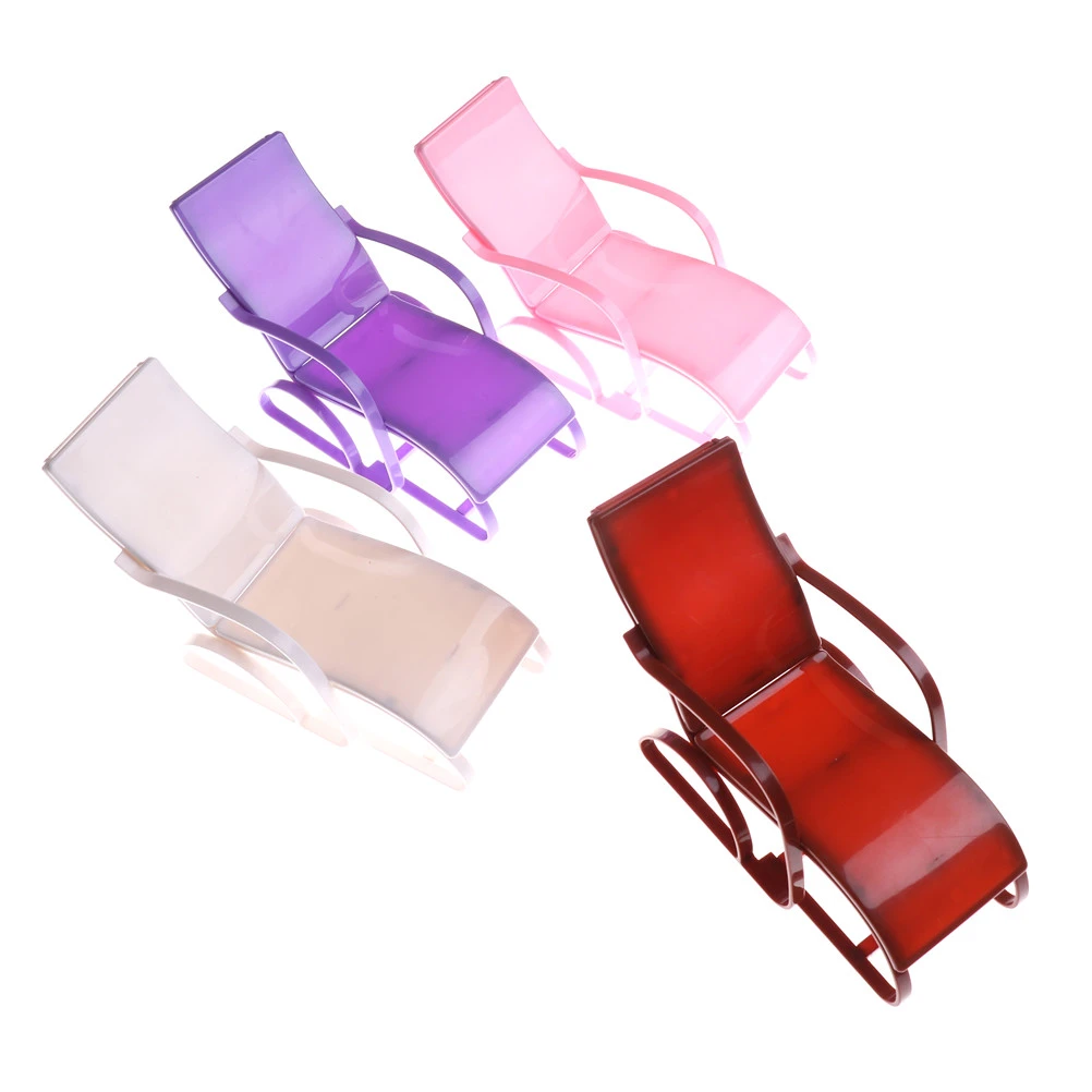 4 Colors Plastic Beach Lounge Chair Mini Rocking Chair Kawaii Furniture Accessories For Dolls Decoration Baby Girls Toys Dolls Accessories Aliexpress